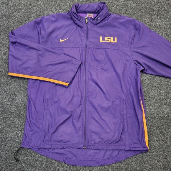 Nike Other - Vintage Nike LSU Tigers Jacket Mens XXL Purple Windbreaker NCAA Packable Hood